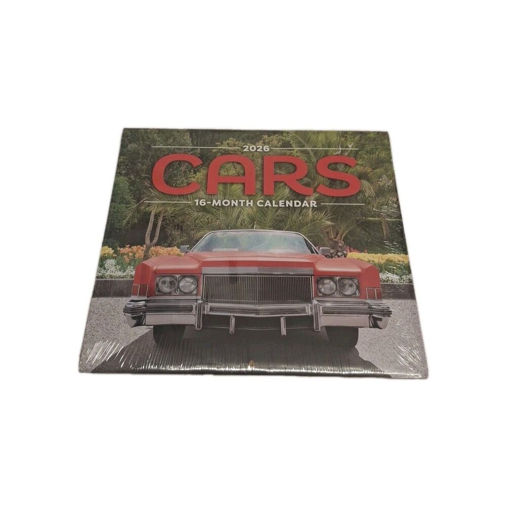 2026 Cars Wall Calendar 20" X 11"
